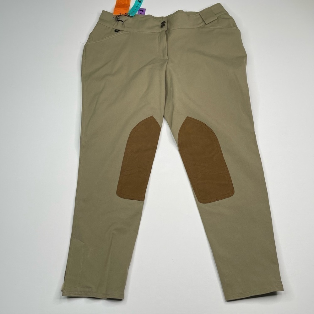 RJ Classic Breeches Equestrian Heritage Old Money Low Rise Euro Tan 36R New
